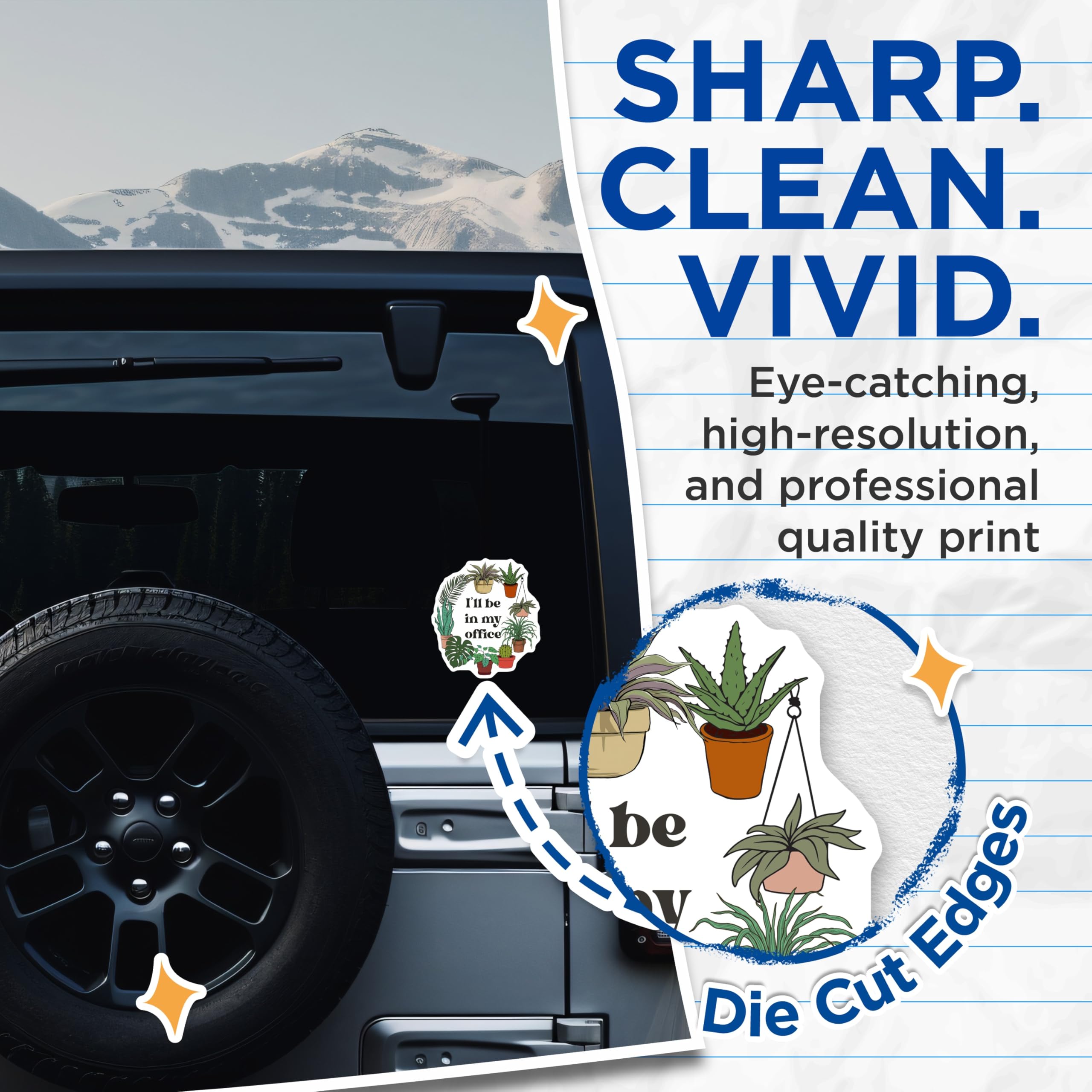 (2 Pack) Plant Lover Stickers - Houseplant Office - I'll Be in My Office Sticker - 5" On Longest Side - Sticks to Smooth Flat Surfaces - Made in USA - BMCS17706