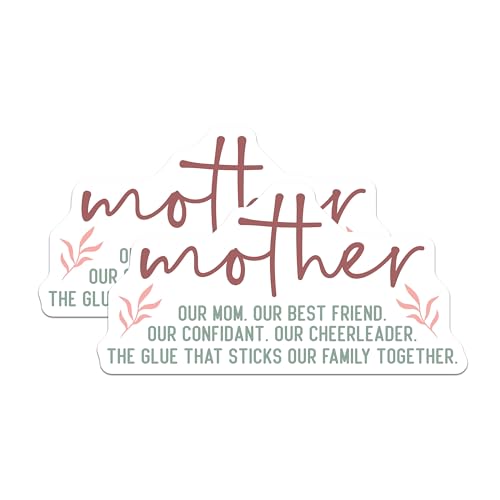 (2 Pack) Mother Magnets - Family Decor - Inspirational Quotes Magnets - Mom Gift Magnets for Fridge - 5" On Longest Side - for Cars, Fridges, Toolboxes - Made in USA - MAG6698
