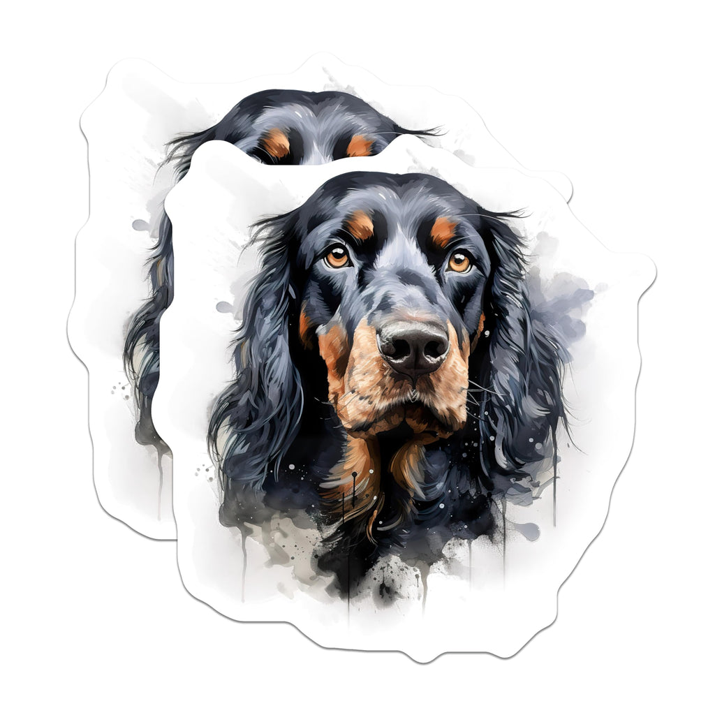 (2 Pack) Gordon Setter Magnets - Dog Lover Art - Pet Portrait Decor - Dog Mom Dad - 5 Inches On Longest Side - Thick Durable Magnet - Made in USA - MAG25868