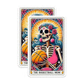 (2 Pack) Skull Basketball Mom Stickers - Day of The Dead Stickers - Basketball Mom - Skeleton Sports Decal - 5" On Longest Side - Sticks to Smooth Flat Surfaces - Made in USA - BMCS4765