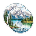 (2 Pack) Grand Teton National Park Bumper Magnet - US National Park - Choose from 63 Parks - 5" On Longest Side - Decal for Car Bumper, Laptop, Water Bottle, Wall, and Window - MAG1565