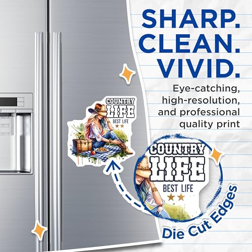(2 Pack) Country Life Magnets - Best Life - Relaxing Outdoor Picnic Design - 5" On Longest Side - for Cars, Fridges, Toolboxes - Made in USA - MAG6622