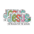 (2 Pack) Jesus Reason for Season Magnets - Christian Christmas Decor - Faith Based Holiday Refrigerator Magnet - 5 Inches On Longest Side - Thick Durable Magnet - Made in USA - MAG29460