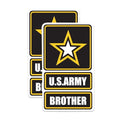 (2 Pack) US Army Brother Magnets - United States Army Emblem - Military 5" On Longest Side - Premium Magnet - for Cars, Refrigerators, Toolboxes - Made in USA - MAG1178