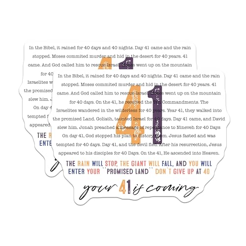 (2 Pack) 41 is Coming Magnets - Inspirational Motivational Decor - Bible Verse Faith Quote - 5" On Longest Side - for Cars, Fridges, Toolboxes - Made in USA - MAG7137