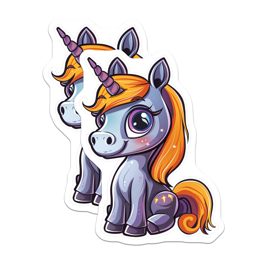 (2 Pack) Cute Unicorn Magnets - Magical Fantasy Creature - Kids Room Decor - Refrigerator School Locker Accents - 5 Inches On Longest Side - Thick Durable Magnet - Made in USA - MAG37722