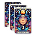 (3 Pack) Dream Witch Decals - Moon Goddess Stickers - Celestial Laptop Decals - 3 Inches On Longest Side - Easy Peel & Apply - Made in USA - 3MCS4162
