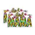 (2 Pack) Girl Mama Magnets - Sunflower Leopard Print - Boho Mom Refrigerator Art - 5 Inches On Longest Side - Thick Durable Magnet - Made in USA - MAG25274