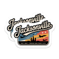 (2 Pack) Jacksonville Magnets - Military City Decor - Florida Souvenir Magnets - 5" On Longest Side - Premium Magnet - for Cars, Refrigerators, Toolboxes, Lockers - Made in USA - MAG18887