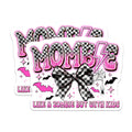(2 Pack) Mombie Magnets - Funny Zombie Mom Humor - Tired Mom Life Decor - Spooky Cute Bats Lightning Bolt Checkered Bow - 5 Inches On Longest Side - Thick Durable Magnet - Made in USA - MAG29033