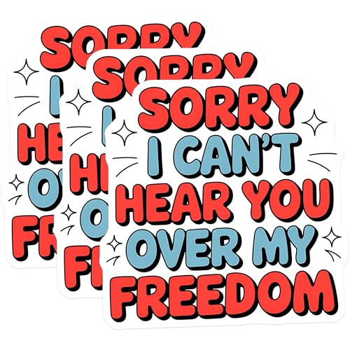 (3 Pack) Freedom Decals - Laptop Decals - Inspirational Sticker - 3 Inches On Longest Side - Easy Peel & Apply - Made in USA - 3MCS2661