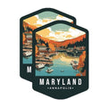 (2 Pack) Maryland State and Capitol Magnets - MD State Magnet - Choose from 50 States - 5" On Longest Side - Premium Magnet - for Cars, Refrigerators, Toolboxes, Lockers - Made in USA - MAG1476