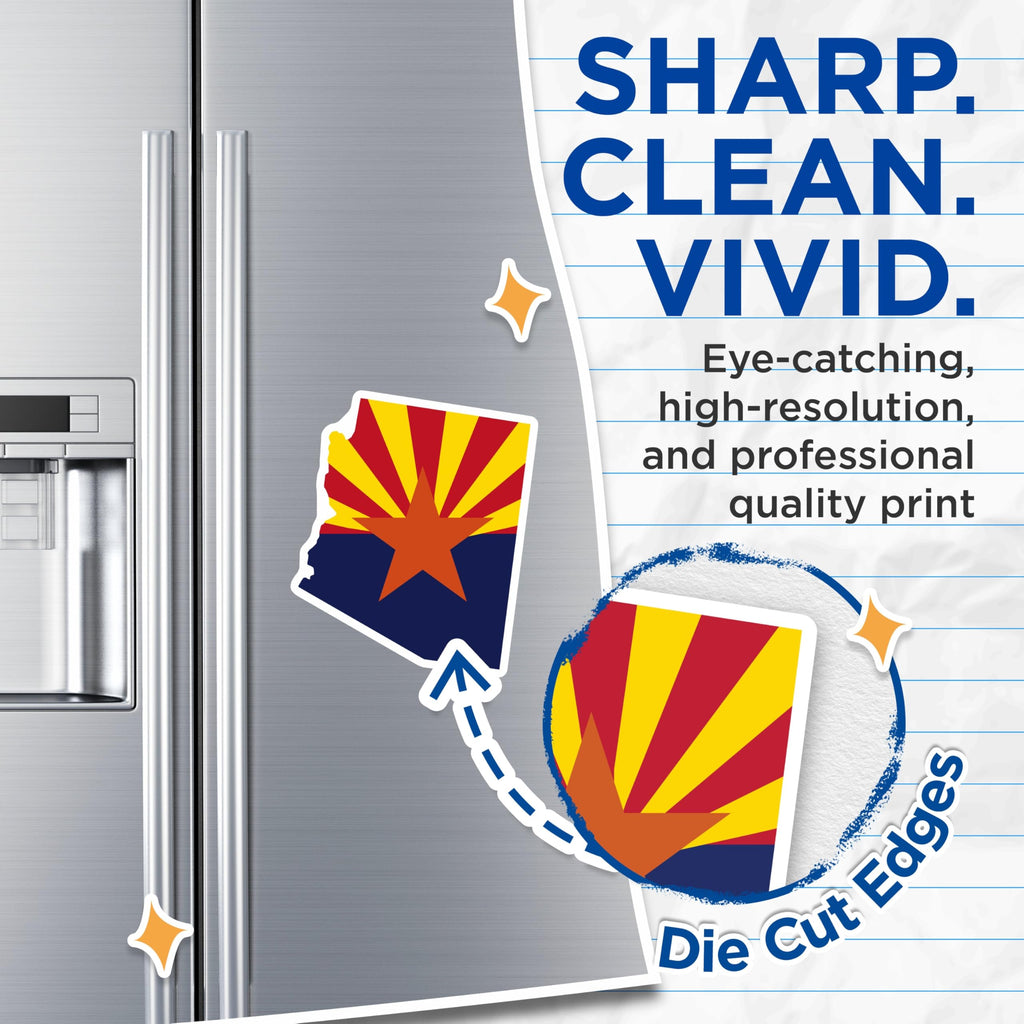 (2 Pack) Arizona Flag Magnets - State Pride Souvenir - Fridge Decor - 5" On Longest Side - Premium Magnet - for Cars, Refrigerators, Toolboxes, Lockers - Made in USA - MAG17924