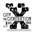 (2 Pack) Generation X Stickers - Raised on Hose Water Stickers - Nostalgic 1965 to 1980 Stickers - 5" On Longest Side - Sticks to Any Smooth Flat Surface - Made in USA - BMCS3105