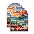 (2 Pack) Hawaii Volcanoes National Park Bumper Magnet - US National Park - Choose from 63 Parks - 5" On Longest Side - Decal for Car Bumper, Laptop, Water Bottle, Wall, and Window - MAG1524