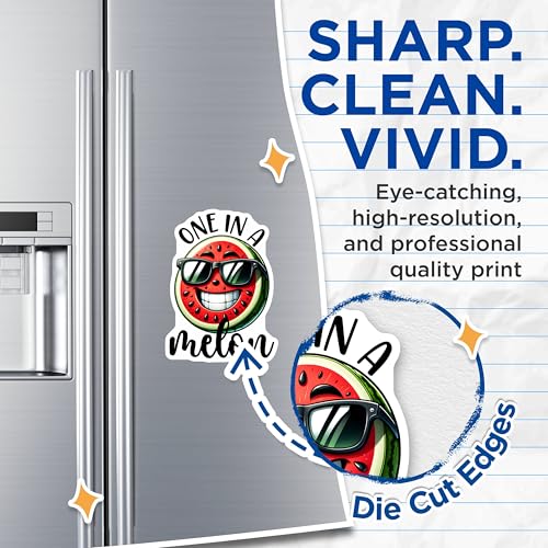 (2 Pack) One in a Melon Magnets Magnets - Funny Fruit Magnet - Cool Watermelon Magnet - 5" On Longest Side - Made in USA - Sticks to Refrigerators & Metal Surfaces - MAG8785