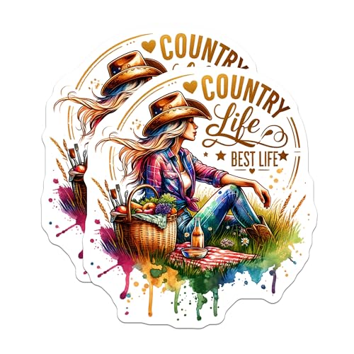(2 Pack) Country Life Magnets - Best Life - Farmhouse DÃƒÂ©cor Magnet - Country Living Decoration - 5" On Longest Side - for Cars, Fridges, Toolboxes - Made in USA - MAG6603