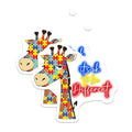 (2 Pack) Giraffe Stickers - Puzzle Giraffe - Autism Awareness - It's Ok to Be Different Stickers - Unique Animal Stickers - 5" On Longest Side - Sticks to Smooth Flat Surfaces - Made in USA - BMCS6663