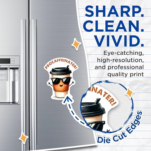 (2 Pack) ProCaffeinater Magnets - Coffee Magnets - Fun Quote Magnets for Coffee Lovers - 5" On Longest Side - for Cars, Refrigerators, Toolboxes, Lockers - Made in USA BMCS3281