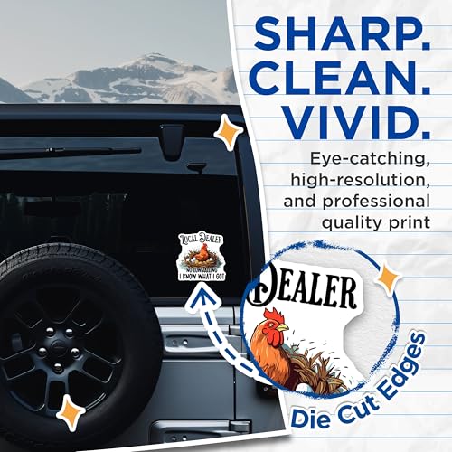 (2 Pack) Local Dealer Stickers - No Lowballing - Know What I Got - 5" On Longest Side - Sticks to Smooth Flat Surfaces - Made in USA - BMCS9952