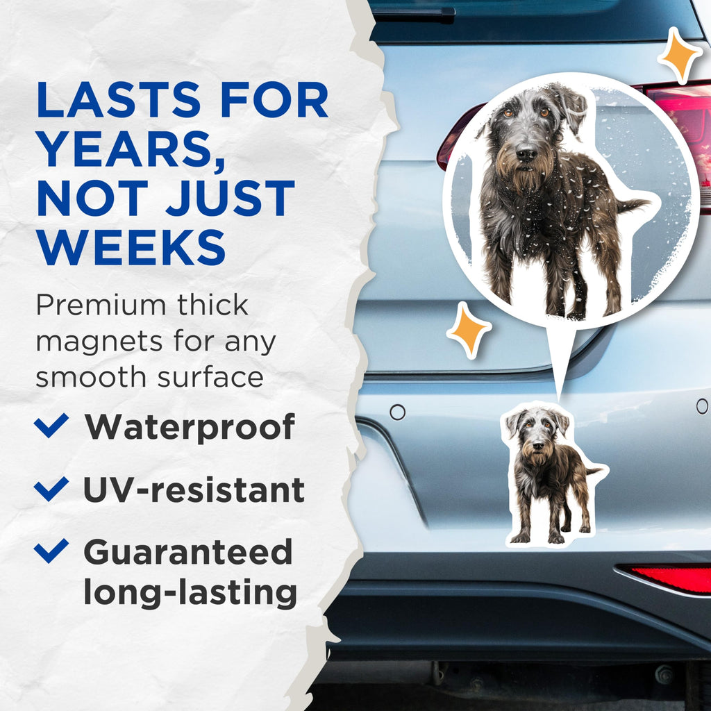 (2 Pack) Schnauzer Dog Magnets - Wire Haired Pet Art - Dog Lover Refrigerator Decor - 5 Inches On Longest Side - Thick Durable Magnet - Made in USA - MAG28706