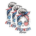 (3 Pack) American Mama Decals - Patriotic Decals - USA Flag Decals - 3 Inches On Longest Side - Easy Peel & Apply - Made in USA - 3MCS6205