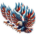 (3 Pack) American Eagle Decals - Patriotic Laptop Stickers - USA Pride Decor - 3 Inches On Longest Side - Easy Peel & Apply - Made in USA - 3MCS0989