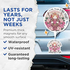 (2 Pack) Samurai Cat Quote Magnets - If You Think You Can Hurt Feelings ation - Floral Cat Armor Magnet - 5" On Longest Side - for Cars, Fridges, Toolboxes - Made in USA - MAG4358