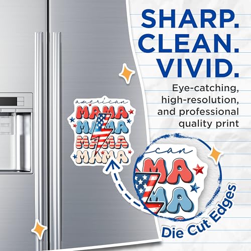 (2 Pack) American Mama Magnets - 5" On Longest Side - for Cars, Fridges, Toolboxes - Made in USA - M