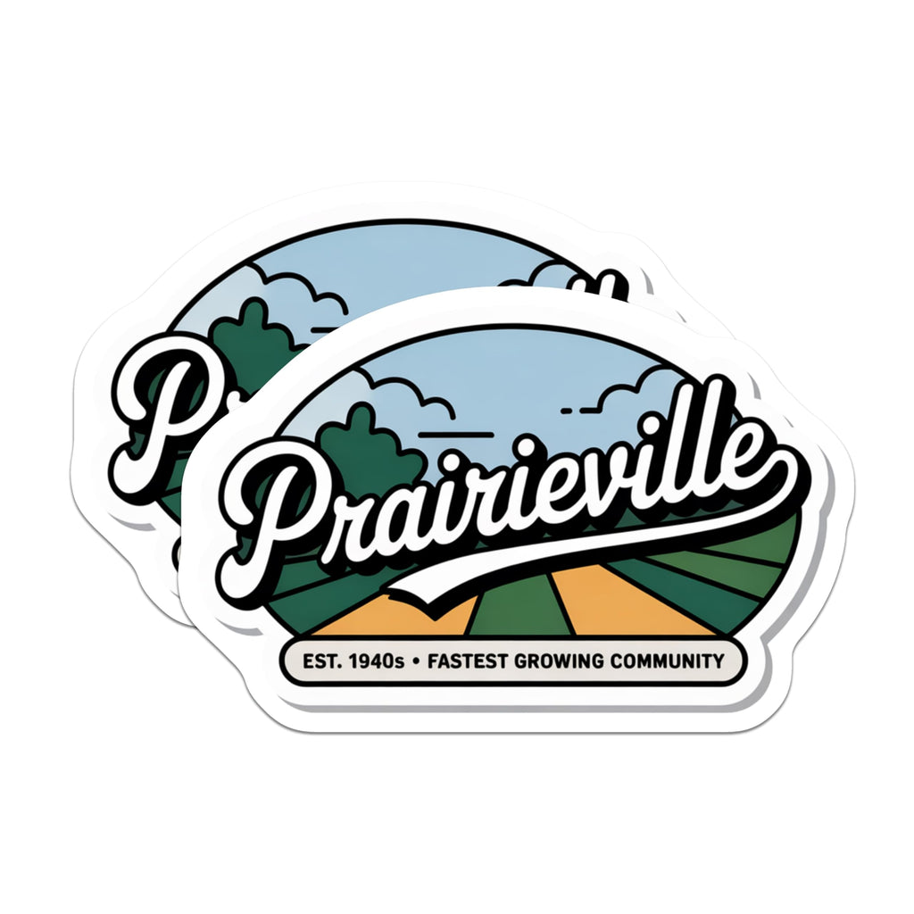 (2 Pack) Prairieville Magnets - Est 1940s Community Souvenir - Fastest Growing Hometown Decor - 5 Inches On Longest Side - Thick Durable Magnet - Made in USA - MAG19194