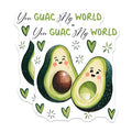 (2 Pack) Avocado Love Magnets Magnets - You Guac My World - Kitchen Decor - 5" On Longest Side - Made in USA - Sticks to Refrigerators & Metal Surfaces - MAG8395