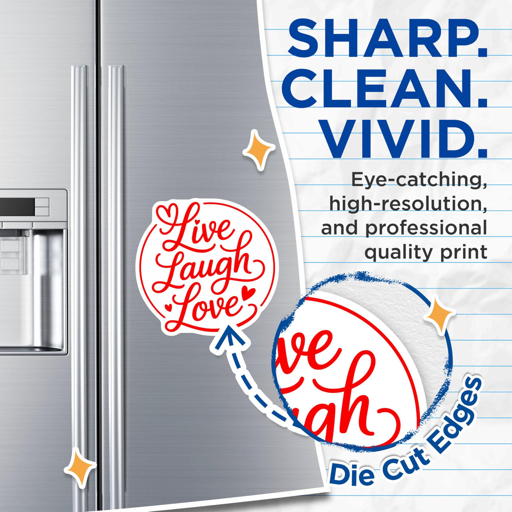 (2 Pack) Live Laugh Love Magnets - Inspirational Quote - Fridge Magnets - 5" On Longest Side - Premium Magnet - for Cars, Refrigerators, Toolboxes, Lockers - Made in USA - MAG16022