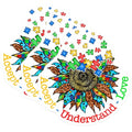 (3 Pack) Autism Awareness Decals - Puzzle Sunflower - Accept Love Understand - 3 Inches On Longest Side - Easy Peel & Apply - Made in USA - 3MCS7289