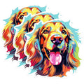 (3 Pack) Spaniel Dog Decals - Colorful Pet Art - Laptop Decal Stickers - 3 Inches On Longest Side - Easy Peel & Apply - Made in USA - 3MCS0750