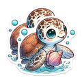 (2 Pack) Sea Life Home Decor Magnet - 5" On Longest Side - Sticks to Smooth Flat Surfaces - Made in USA - MAG10102