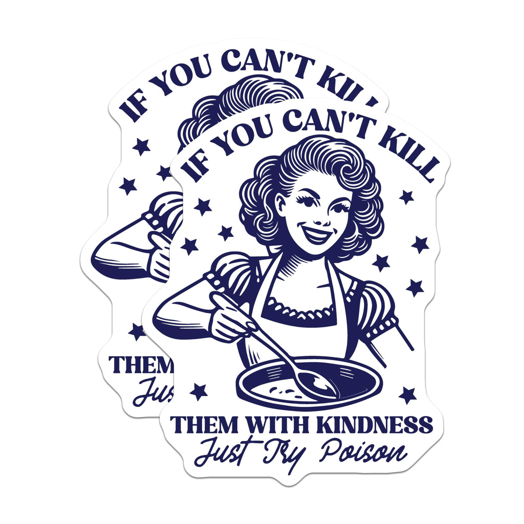 (2 Pack) Retro Housewife Magnets - Funny Kitchen Decor - Sarcastic Magnet - 5" On Longest Side - Premium Magnet - for Cars, Refrigerators, Toolboxes, Lockers - Made in USA - MAG15940