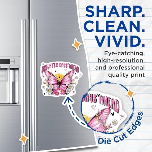 (2 Pack) Brighter Days Ahead Magnets Magnets - 5" On Longest Side - Made in USA - Sticks to Refrigerators & Metal Surfaces - MAG8622