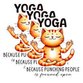 (3 Pack) Yoga Cat Decals - Funny Kitten - Zen Kitty - Laptop Decals - 3 Inches On Longest Side - Easy Peel & Apply - Made in USA - 3MCS1301