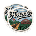 (2 Pack) Florence NC Magnets - Pee Dee Hub Railroad Depot - Vintage North Carolina Souvenir Magnet - 5 Inches On Longest Side - Thick Durable Magnet - Made in USA - MAG19428