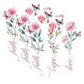 (3 Pack) Faith Hope Love Decals - Floral Laptop Decal - Butterfly Flower Decals - 3 Inches On Longest Side - Easy Peel & Apply - Made in USA - 3MCS7337