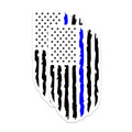 (2 Pack) Thin Blue Line Magnets - Distressed American Flag Decal - Police Officer Support Law Enforcement - 5 Inches On Longest Side - Thick Durable Magnet - Made in USA - MAG22237