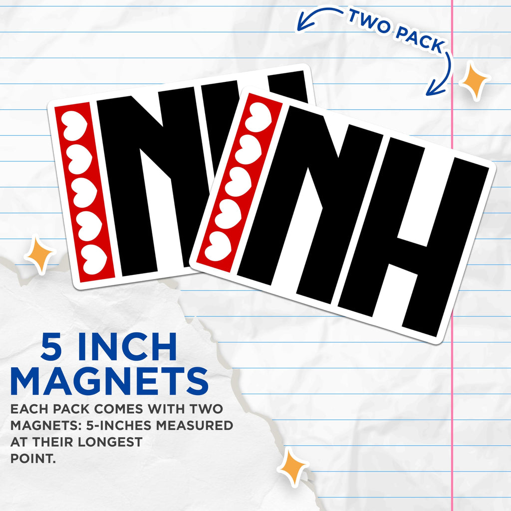 (2 Pack) North Holland Flag Magnets - Heart Accents - Dutch Pride Decor - 5" On Longest Side - Premium Magnet - for Cars, Refrigerators, Toolboxes, Lockers - Made in USA - MAG17976