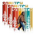 (3 Pack) Bigfoot Decals - Retro Sasquatch Sticker - Laptop Decals - 3 Inches On Longest Side - Easy Peel & Apply - Made in USA - 3MCS4091