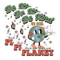 (3 Pack) Be Kind to Our Planet Decals - Earth Mascot - Retro Earth Day - 3 Inches On Longest Side - Easy Peel & Apply - Made in USA - 3MCS7361