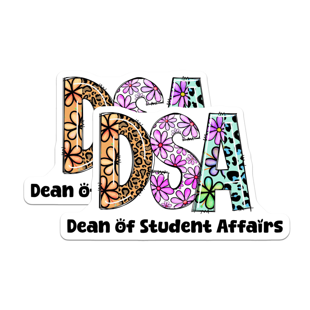 (2 Pack) Dean of Student Affairs Magnets - DSA Flower - School Staff Appreciation Gifts - 5" On Longest Side - Premium Magnet - for Cars, Refrigerators, Toolboxes, Lockers - Made in USA - MAG15319