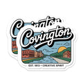 (2 Pack) Covington Magnets - Kentucky Souvenir- Cityscape Refrigerator Decor - 5" On Longest Side - Premium Magnet - for Cars, Refrigerators, Toolboxes, Lockers - Made in USA - MAG18001