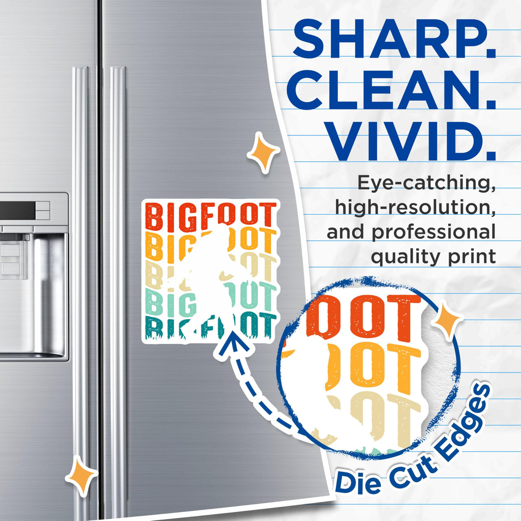 (2 Pack) Bigfoot Magnets - Sasquatch Fridge Magnets - Cryptozoology Home Decor - 5" On Longest Side - Premium Magnet - for Cars, Refrigerators, Toolboxes, Lockers - Made in USA - MAG18673