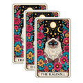 (3 Pack) Ragdoll Cat Decals - Floral Cat - Tarot Card Stickers - 3 Inches On Longest Side - Easy Peel & Apply - Made in USA - 3MCS0117