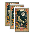 (3 Pack) Wolf Decals - Skeleton Dog - Floral Moon Design - 3 Inches On Longest Side - Easy Peel & Apply - Made in USA - 3MCS2434