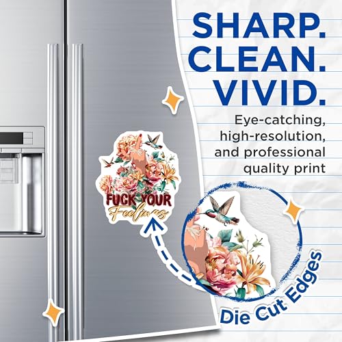 (2 Pack) Funny Sarcastic Magnets Magnets - Middle Finger Attitude - 5" On Longest Side - Made in USA - Sticks to Refrigerators & Metal Surfaces - MAG9032